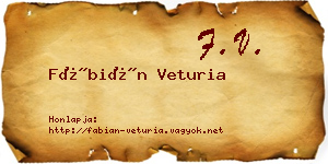 Fábián Veturia névjegykártya